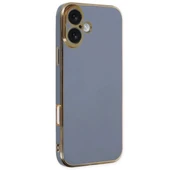 Apple İphone 16 Kılıf Volet Silikon - Mavi thumbnail 1