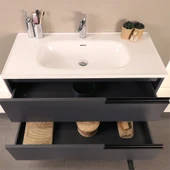 Kobos Eylül 100 cm Banyo Dolabı Seti Argento thumbnail 6