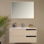 Kobos Eylül 100 cm Banyo Dolabı Seti Vanilla Grey thumbnail 3