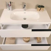 Kobos Eylül 100 cm Banyo Dolabı Seti Bianco thumbnail 6