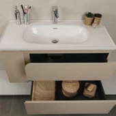 Kobos Future 100 cm Banyo Dolabı Seti Vanilla Grey thumbnail 5