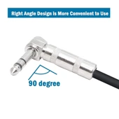 6.3 mm Trs Kablo 90 derece 100 cm thumbnail 3