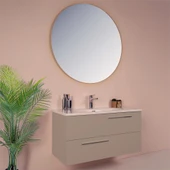 Kobos Serenity 100 cm Banyo Dolabı Seti Latte thumbnail 2