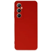 Realme C65 Kılıf First Silikon - Kırmızı thumbnail 1
