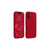 Apple İphone 16 Kılıf First Silikon - Kırmızı thumbnail 1