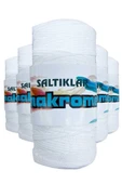 5 Adet Polyester Makrome İpi 10 Kar Beyaz 100 gr thumbnail 2