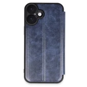 Apple İphone 16 Plus Kılıf Flip Cover - Lacivert thumbnail 1