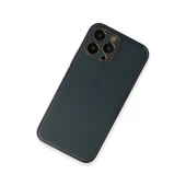 Apple İphone 13 Pro Kılıf Coco Deri Silikon Kapak - Mavi thumbnail 2