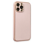 Apple İphone 13 Pro Kılıf Coco Karbon Silikon - Pembe thumbnail 2