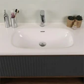 Kobos Elegant 100 cm Banyo Dolabı Seti Miling Oak + Argento thumbnail 4