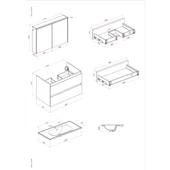 Kobos Lignum 100 cm Banyo Dolabı Seti Watson thumbnail 7
