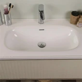 Kobos Elegant 100 cm Banyo Dolabı Seti Grey Oak + Vanilya thumbnail 5