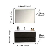 Kobos Lignum 100 cm Banyo Dolabı Seti Watson thumbnail 6