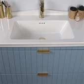 Kobos Noble 80 cm Banyo Dolabı Seti Light Blue thumbnail 5