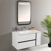 Kobos Linear 100 cm Banyo Dolabı Seti Bianco thumbnail 2
