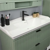 Kobos Noble 100 cm Banyo Dolabı Seti Mint thumbnail 4