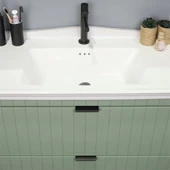 Kobos Noble 80 cm Banyo Dolabı Seti Mint thumbnail 5