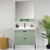 Kobos Noble 80 cm Banyo Dolabı Seti Mint thumbnail 3