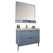 Kobos Noble 100 cm Banyo Dolabı Seti Light Blue thumbnail 1