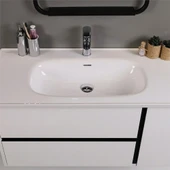 Kobos Linear 100 cm Banyo Dolabı Seti Bianco thumbnail 5
