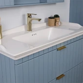 Kobos Noble 100 cm Banyo Dolabı Seti Light Blue thumbnail 4