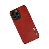 Apple İphone 13 Pro Max Kılıf Loop Deri Silikon - Kırmızı thumbnail 3
