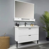 Kobos Noble 100 cm Banyo Dolabı Seti Bianco thumbnail 2