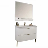 Kobos Noble 100 cm Banyo Dolabı Seti Bianco thumbnail 1