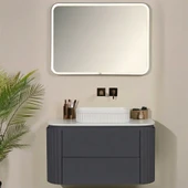 Kobos Gloria 100 cm Banyo Dolabı Seti Argento thumbnail 3