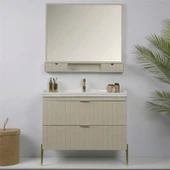 Kobos Noble 100 cm Banyo Dolabı Seti Luna thumbnail 3