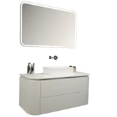 Kobos Gloria 100 cm Banyo Dolabı Seti Bianco thumbnail 1