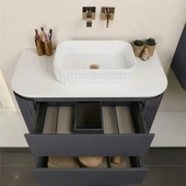 Kobos Gloria 100 cm Banyo Dolabı Seti Argento thumbnail 7