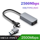 Usb/Type C 2.5G Ethernet Çevirici ZR1144 thumbnail 2