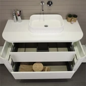 Kobos Gloria 100 cm Banyo Dolabı Seti Bianco thumbnail 6