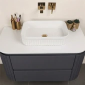 Kobos Gloria 100 cm Banyo Dolabı Seti Argento thumbnail 5