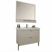 Kobos Noble 100 cm Banyo Dolabı Seti Luna thumbnail 1