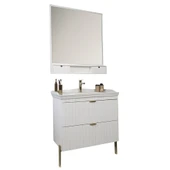 Kobos Noble 80 cm Banyo Dolabı Seti Bianco thumbnail 1