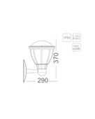 ACK AG55-05121 E27 Sardes Bahçe Duvar Apliği thumbnail 3