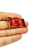 Işıltılı Türk Bayrağı Yaka İğnesi thumbnail 2