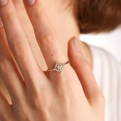 Altın Brown Yüzük 14K thumbnail 2