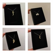 Altın Harf Kolye Kalp Form 14K thumbnail 5