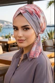 Pudra Gri Desenli Tokalı Bone thumbnail 2