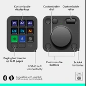 Logitech MX Creative Console | Siyah thumbnail 6