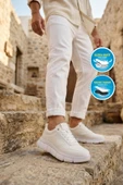 Beyaz Bağcıklı Erkek Sneaker thumbnail 3