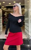 STRAPLEZ YAKA FERMUARLI TRİKO HIRKA thumbnail 3