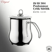 ARZU ÇELİK 1,5 Lt. Çelik Sütlük Çelik Kulp thumbnail 2