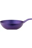 ARZU ÇELİK 28 Cm Granit Wok Tava - Violet thumbnail 2