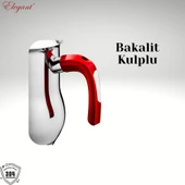 ARZU ÇELİK 2 Lt. Çelik Sütlük Bakalit Kulp - Kırmızı thumbnail 3