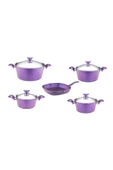 ARZU ÇELİK 9 Parça Granit Set Çelik Kapak - Violet thumbnail 7
