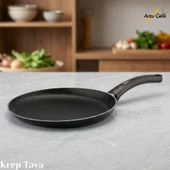 ARZU ÇELİK 28 Cm Granit Krep Tavası - Siyah thumbnail 1